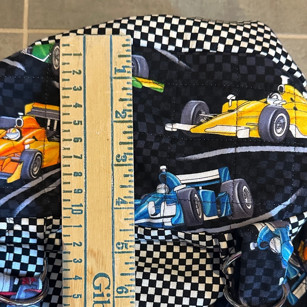 Checkered Racing Car Women's Backpack - Picture 8 of 9